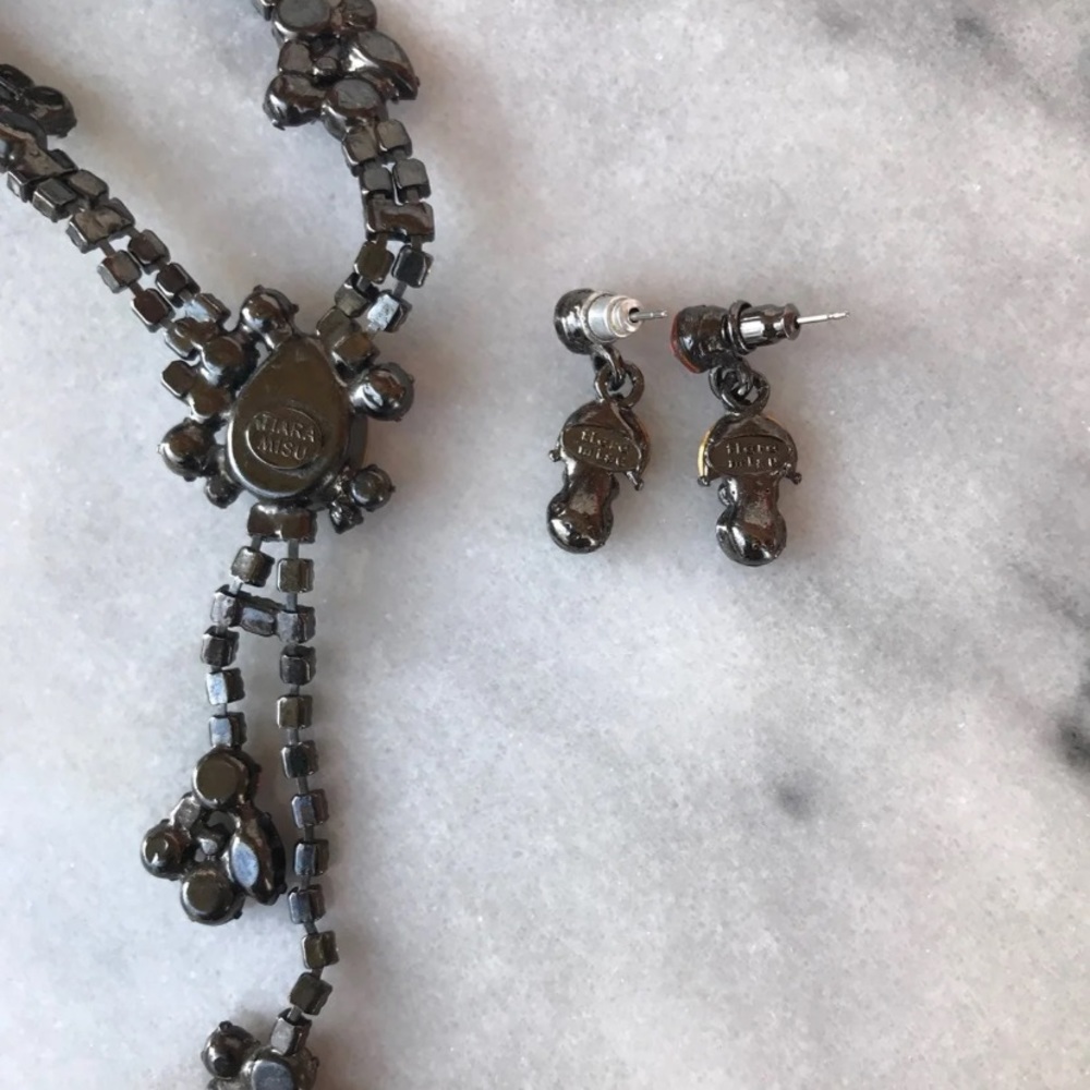 Vintage Tiara Misu Signed Rhinestone Set - Picture 8 of 9